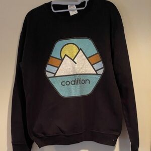 Black Graphic Women's Sweatshirt